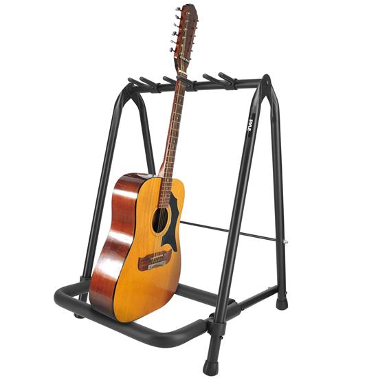 Pyle - PGST33 , Musical Instruments , Mounts - Stands - Holders , Sound and Recording , Mounts - Stands - Holders , 3-Space Foldable Guitar Rack - Guitar Stand, Multi-Instrument Floorstand Guitar Rack Holder