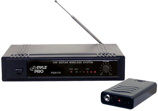 Pyle - PGW170 , Sound and Recording , Microphone Systems , VHF Belt Pack Wireless Guitar Transmitter
