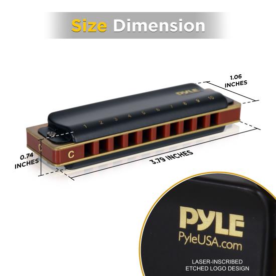 Pyle PHARM23 Musical Instruments Harmonicas