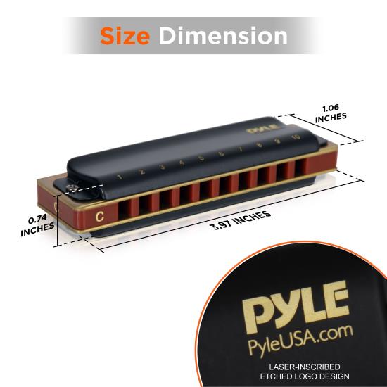 Pyle PHARM48ST Musical Instruments Harmonicas