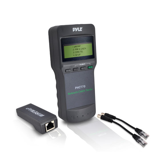 Pyle - PHCT70 , Tools and Meters , Network - Cable Testers , Network Cable Tester for Testing UTP, STP, BNC Coaxial, Telephone Continuity, Short Circuit, Open Connection, Length Test & Test Leads Included