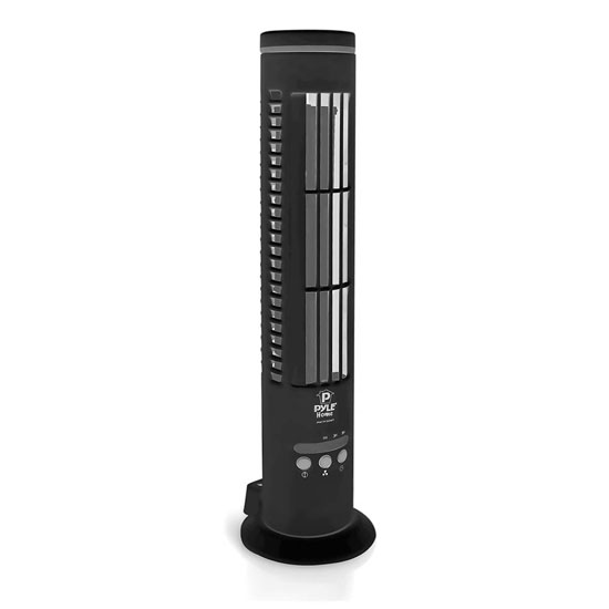 Pyle - PHCTF30BK , Home and Office , Cooling Fans , Sound and Recording , Cooling Fans , 3 Speeds Ultra-Thin Desktop Tower Fan with Automatic Shut Off Timer and USB Charging Cable (Black Color)