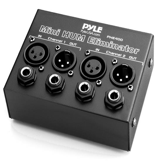 Pyle - PHE400.5 , Musical Instruments , Instrument Accessories , Hum/Noise Eliminator 2-Channel Box with XLR Jacks