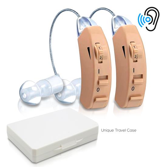 Pyle - PHLHA46 , Health and Fitness , Hearing Assistance , Dual Hearing Amplifiers, (2) Behind-the-Ear (BTE) Audio Assistance Enhancers, Volume Adjustable