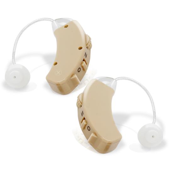 Pyle - UPHLHA46 , Health and Fitness , Hearing Assistance , Dual Hearing Amplifiers, (2) Behind-the-Ear (BTE) Audio Assistance Enhancers, Telecoil/Telephone Mode, Volume Adjustable