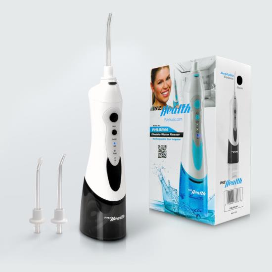 Pyle - PHLOR44BK , Health and Fitness , Toothbrushes - Oral Hygiene , Electric Water Flosser, Rechargeable Oral Irrigator (Black)