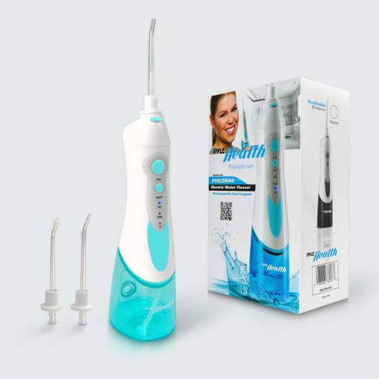 Pyle - PHLOR44WT , Health and Fitness , Toothbrushes - Oral Hygiene , Electric Water Flosser, Rechargeable Oral Irrigator (White)