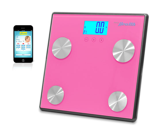 Pyle - PHLSCBT4PN ,  , Bluetooth Digital Weight and Personal Health Scale with Wireless iPhone, Android, Smartphone Data Transfer and Pyle Health App Fitness Tracker (Pink)