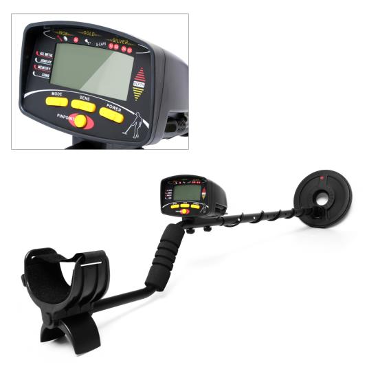 Pyle - PHMD68 , Gadgets and Handheld , Metal Detectors , Metal Detector, Waterproof Search Coil, Pin-Point Detect, Adjustable Sensitivity, Headphone Jack, Digital LCD Display