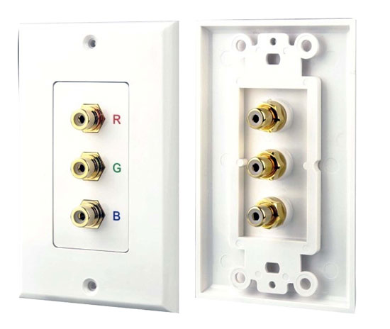 Pyle - PHRCOMP3 , Home and Office , Wall Plates - In-Wall Control , 3 RGB/RCA Component Wall Plate