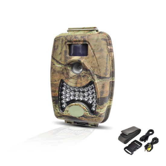 Pyle - PHTCM38 , Gadgets and Handheld , Cameras - Videocameras , Water Resistant Night Vision Wild Game Trail Scouting Camera, Record Video, Take Pictures, Invisible Flash, Time Lapse Function
