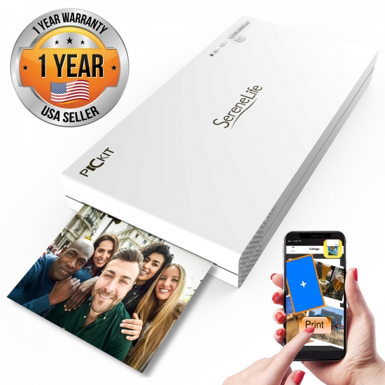 Pyle - PICKIT20 , Gadgets and Handheld , Cameras - Videocameras , Portable Instant Photo Printer - Wireless Digital Picture Printing for iPhone or Android Smartphone Camera