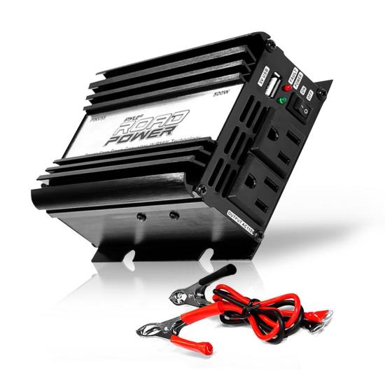 Pyle - PINV55 , Home and Office , Power Supply - Power Converters , On the Road , Power Supply - Power Converters , Plug in Car 500 Watt 12v DC to 115 Volt AC Power Inverter w/ Modified Sine Wave & 5 Volt USB Outlet