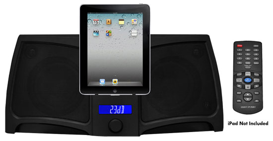 Pyle - PIP711 , Home and Office , Alarm Clock Radios - Plug-in Speakers , Digital 2-Way Stereo Speaker System for iPods, iPads & iPhones, 300 Watt Power, Remote Control & Line-In