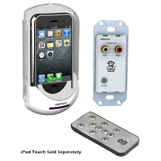 Pyle - PIWIPDK1 , Home and Office , Portable Speakers - Boom Boxes , Ipod/Iphone In-Wall Mounted Audio/Video Docking Center w/Wireless Remote