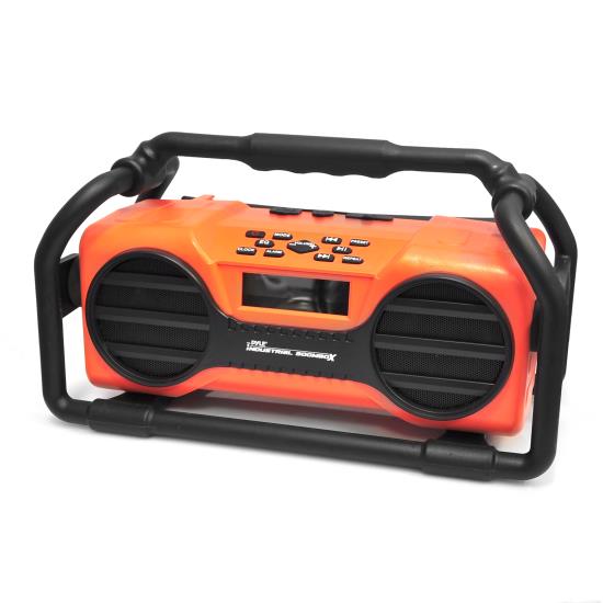 Pyle - pjsr350or , Sports and Outdoors , Portable Speakers - Boom Boxes , Gadgets and Handheld , Portable Speakers - Boom Boxes , Industrial BoomBoX Rugged Bluetooth Speaker, Heavy-Duty & Splash-Proof Stereo Radio, Portable Wireless Sound System, USB/SD/MP3/FM Radio (Orange)