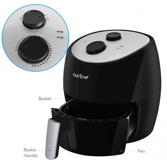 NutriChef PKAIRFR22 Kitchen & Cooking Air Fryers