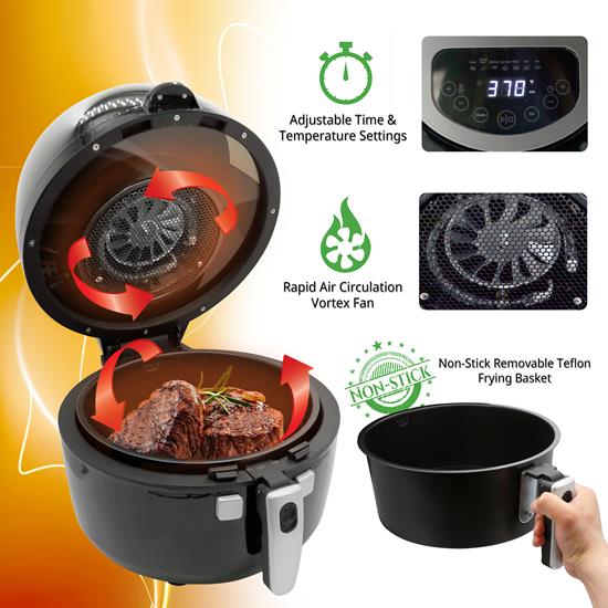 NutriChef PKAIRFR75 Kitchen & Cooking Air Fryers