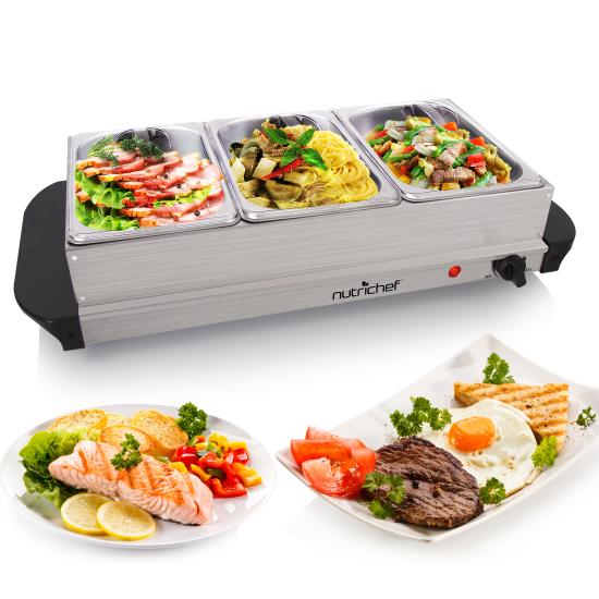 Pyle - PKBFWM21 , Kitchen & Cooking , Food Warmers & Serving , Electric Food Warming Tray - Buffet Server Hot Plate Food Warmer