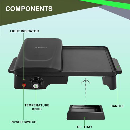 NutriChef PKGRIL43.5 Kitchen & Cooking Cooktops & Griddles
