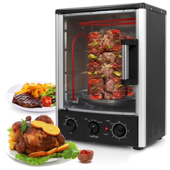 Pyle - PKRT97 , Kitchen & Cooking , Ovens & Cookers , Multi-Function Vertical Oven - Countertop Rotisserie Oven with Bake & Roast Cooking