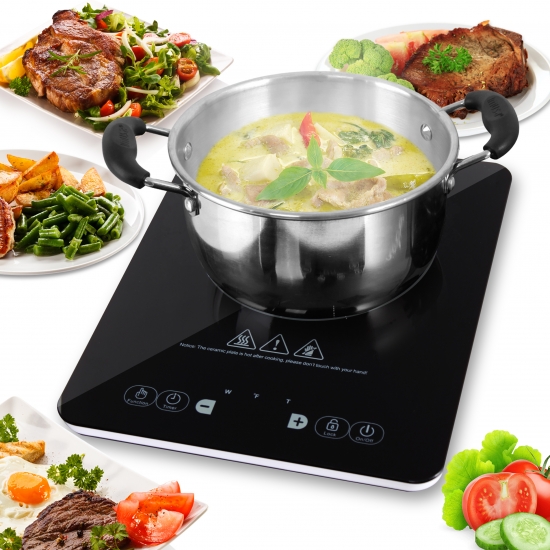 Pyle - AZPKSTIND24 , Kitchen & Cooking , Cooktops & Griddles , Induction Cooktop - Digital Countertop Burner with Adjustable Temp Control