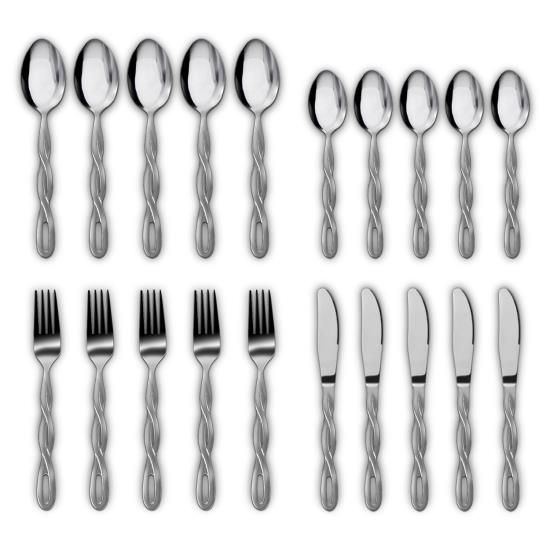 Pyle - PKSTSF10 , Kitchen & Cooking , Kitchen Tools & Utensils , 20-Piece Flatware Set - Kitchen Utensils