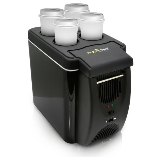 Pyle - pktcec7bk , Kitchen & Cooking , Fridges & Coolers , Electric Cooler & Warmer - Mini Fridge with Thermo Heating Ability, 7+ Liter