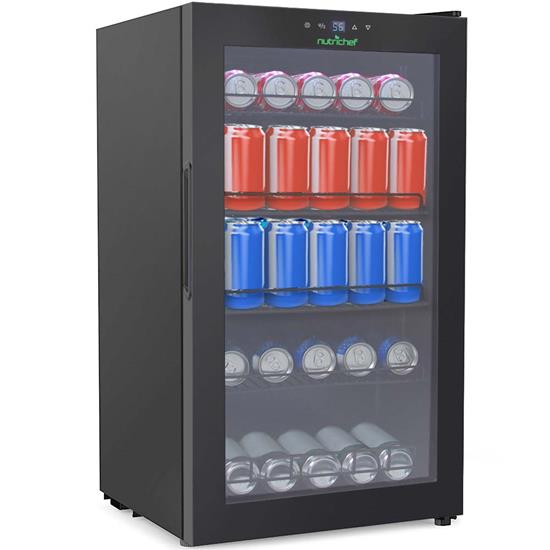 Pyle - PKTEBC80.5 , Kitchen & Cooking , Fridges & Coolers , Compact Beverage Fridge Cooler - Can Beverage Chiller Refrigerator (132 Can Capacity)