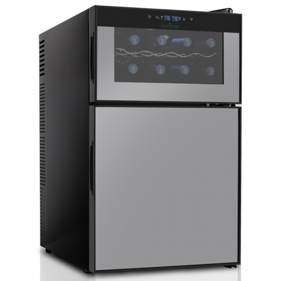Pyle - PKTEWBC240 , Kitchen & Cooking , Fridges & Coolers , Electric Beverage Fridge - Wine Cellar & Can Beverage Cooler Refrigerator with Digital Touchscreen Controls