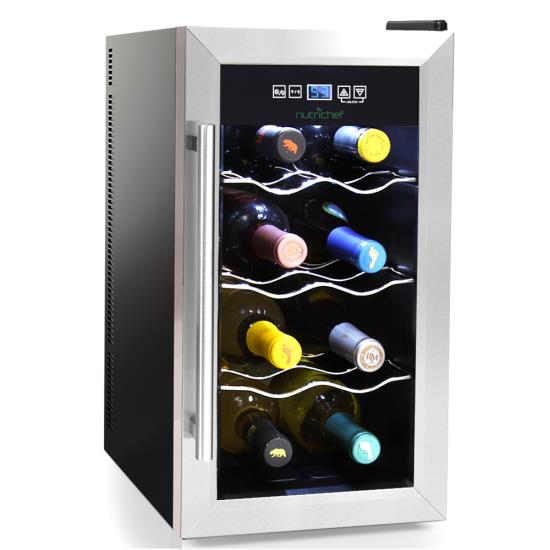 Pyle - PKTEWC08 , Kitchen & Cooking , Fridges & Coolers , Electric Wine Cooler - Wine Chilling Refrigerator Cellar (8-Bottle)