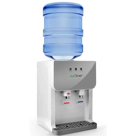 Pyle - PKTWC36SL , Kitchen & Cooking , Water & Tea Kettles , Top Loading Water Cooler Dispenser - Hot & Cold Water Cooler Dispenser System, Thermoelectric Cooling