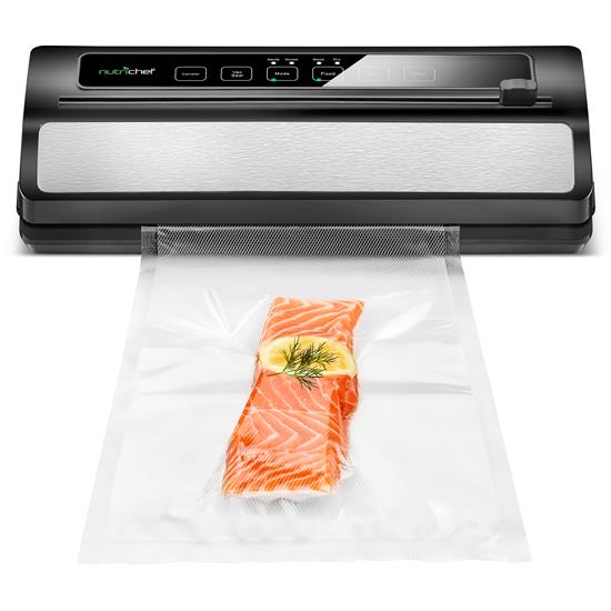 Pyle - PKVS25BK , Kitchen & Cooking , Vacuum Sealers , Automatic Food Vacuum Sealer - Electric Air Sealing Preserver System with Reusable Vacuum Food Bags