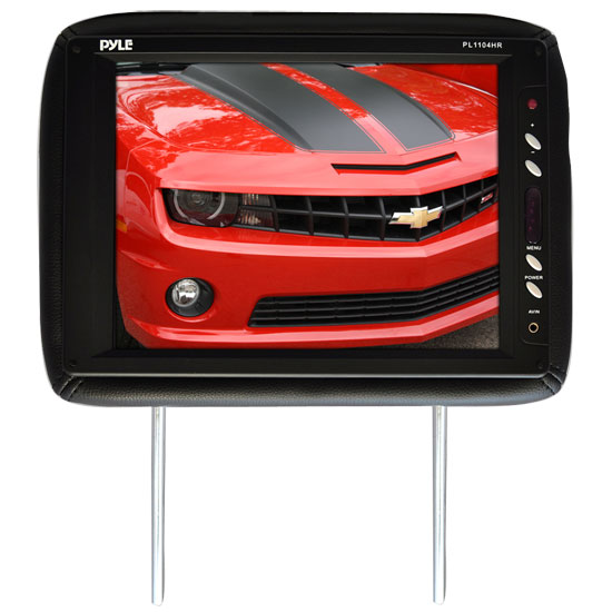 Pyle - PL1104HRBK , On the Road , Headrest Video , Adjustable Headrest w/ Built-In 11.3'' TFT LCD Monitor and IR Transmitter