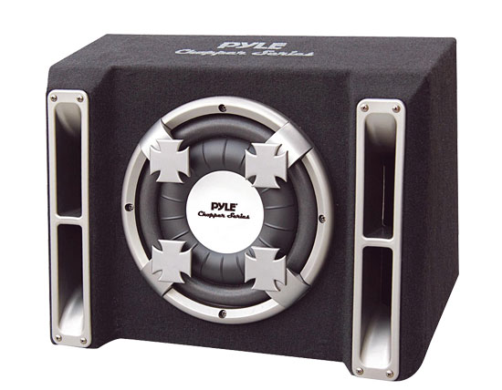 Pyle - PL112SS , On the Road , Subwoofer Enclosures , Single 10'' Slim Designed Subwoofer Bass Box Enclosure System