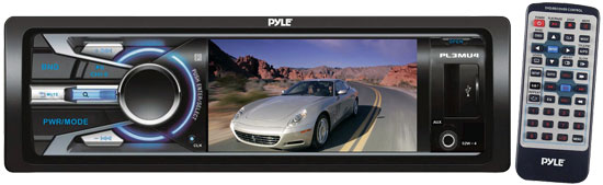 Pyle - PL3MU4 , On the Road , Headunits - Stereo Receivers , 3'' TFT/LCD Monitor MP3/MP4/RMVB/RM/SD/USB Player & AM/FM Receiver