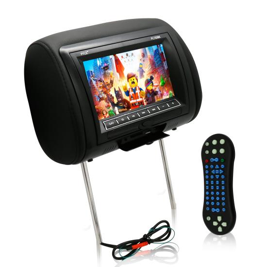 Pyle - PL73DBK , On the Road , Headrest Video , 7'' Headrest Display Monitor, Hi-Res Video Car Monitor with Built-in Multimedia Disc Player, USB/SD Readers, FM Transmitter