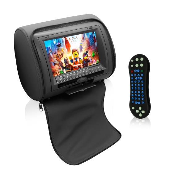 Pyle - PL74DBK , On the Road , Headrest Video , 7'' Headrest Display Monitor, Hi-Res Video Car Monitor with Built-in Multimedia Disc Player, USB/SD Readers, FM Transmitter