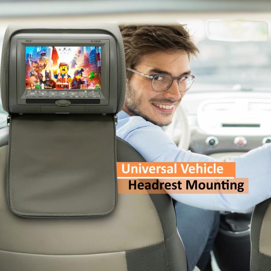 Pyle PL74DGR On the Road Headrest Video