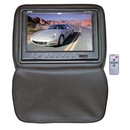 Pyle - pl91hrbk , On the Road , Headrest Video , Adjustable Headrests w/ Built-In 9'' TFT/LCD Monitor W/IR Transmitter & Cover (Black)