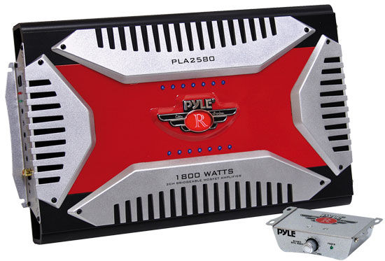 Pyle - PLA2580 , On the Road , Vehicle Amplifiers , 2 Channel 1800 Watt Bridgeable Mosfet Amplifier