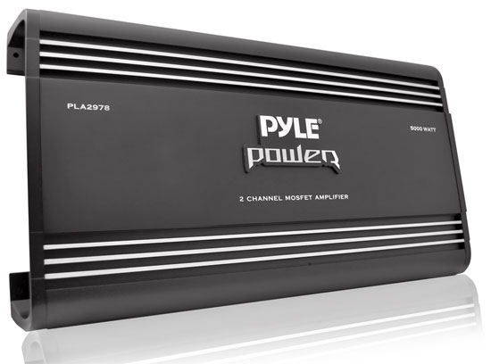 Pyle - PLA2978 , On the Road , Vehicle Amplifiers , 2 Ch 5000 Watts Bridgeable Mosfet Amplifier