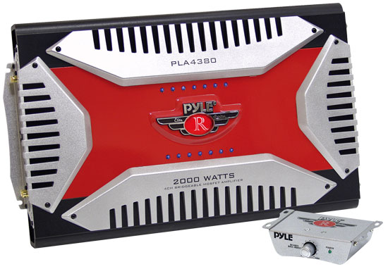 Pyle - pla4380 , On the Road , Vehicle Amplifiers , 4 Channel 2000 Watt Bridgeable Mosfet Amplifier