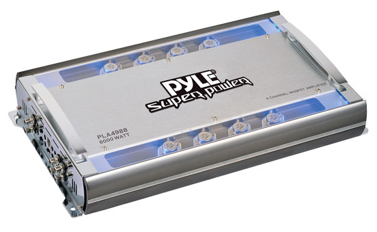 Pyle - pla4988 , On the Road , Vehicle Amplifiers , 4 Channel 6000 Watts Bridgeable Mosfet Amplifier