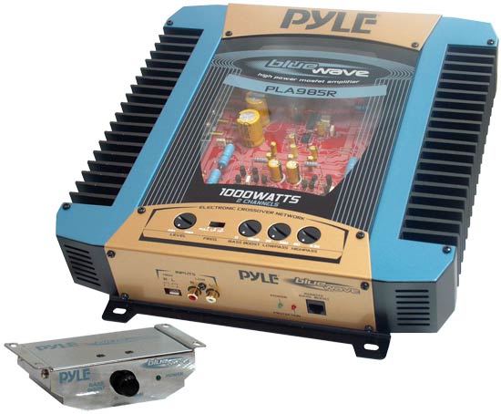 Pyle - PLA985R , On the Road , Vehicle Amplifiers , High Performance 1000 Watt 2 Channel Bridgeable MOSFET Amplifier