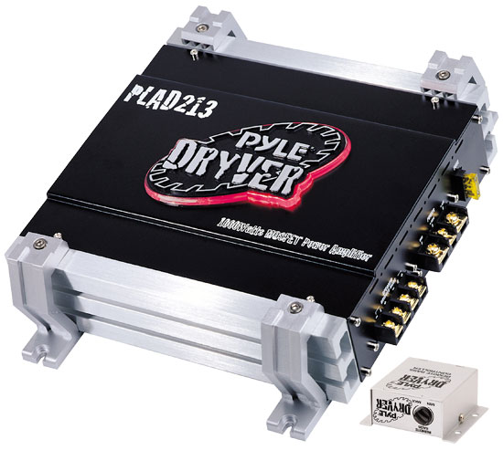 Pyle - PLAD213 , On the Road , Vehicle Amplifiers , 2 Channel 1000 Watt Bridgeable Mosfet Amplifier
