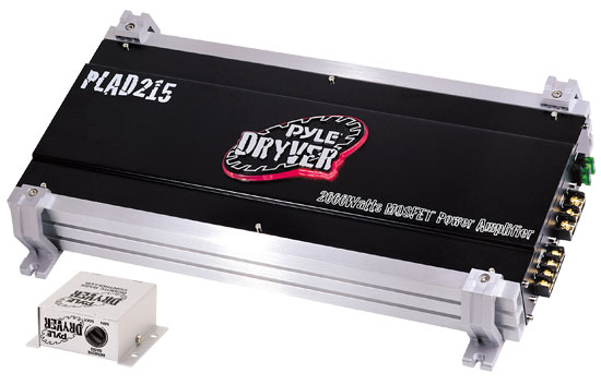 Pyle - PLAD215 , On the Road , Vehicle Amplifiers , 2 Channel 2000 Watt Bridgeable Mosfet Amplifier