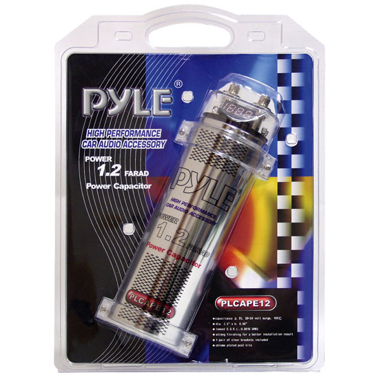 Pyle - PLCAPE12 , On the Road , Capacitors , 1.2 Farad Digital Power Capacitor