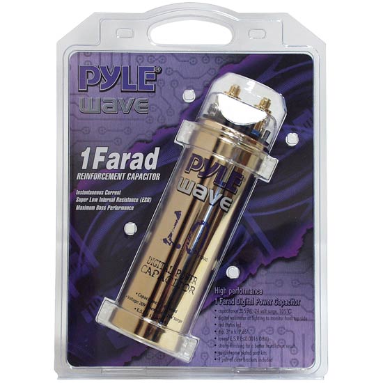 Pyle - PLCAPG39V , On the Road , Capacitors , 1 Farad Wave Capacitor