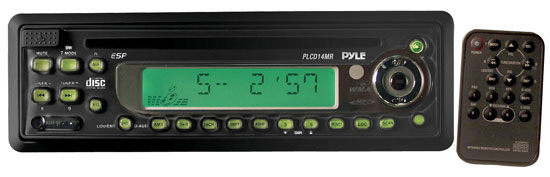 Pyle - plcd13mr , Marine and Waterproof , Headunits - Stereo Receivers , AM/FM-MPX In-Dash Marine MP3 Player w/Full Face Detachable Panel